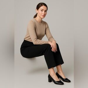 2389- Mansur Gavriel Women's Classic Block Heels Lambskin Leather Size 8 NWT